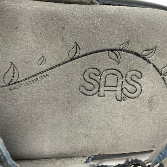 SAS Womens Nudu Slingback Sandals Blue Leather 9 - Picture 9 of 9